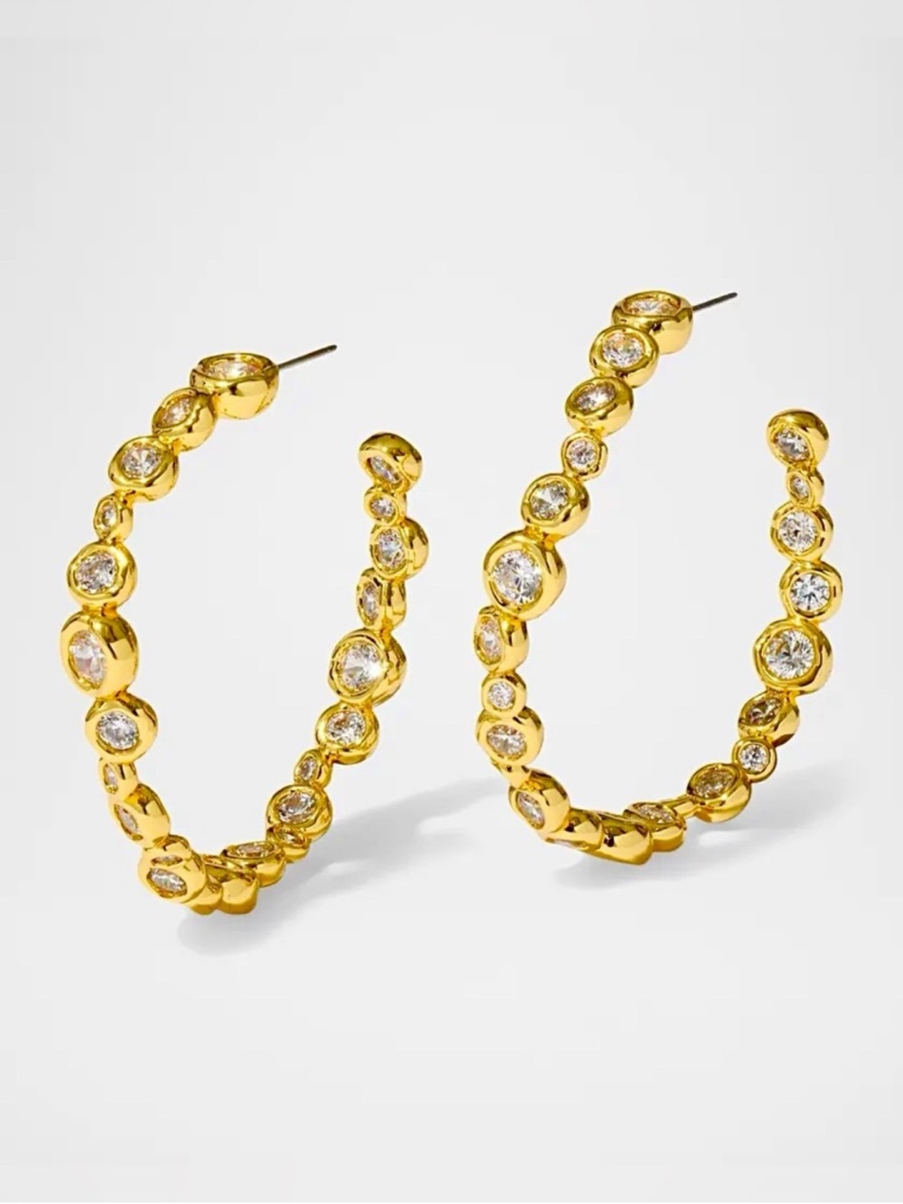 Alexis Bittar Asterales Gold Large Hoop Earrings